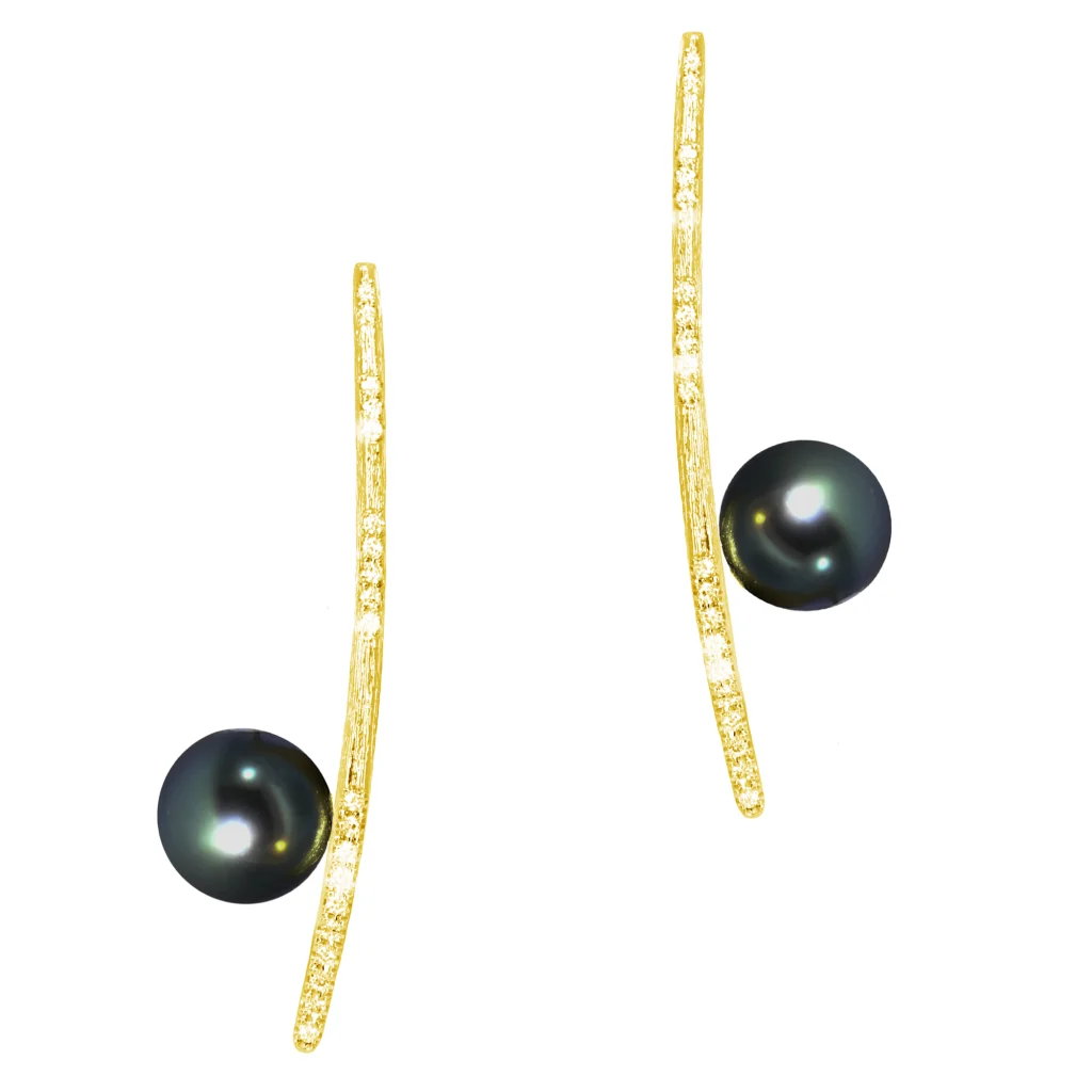 Tahitian Black Pearl Earrings
