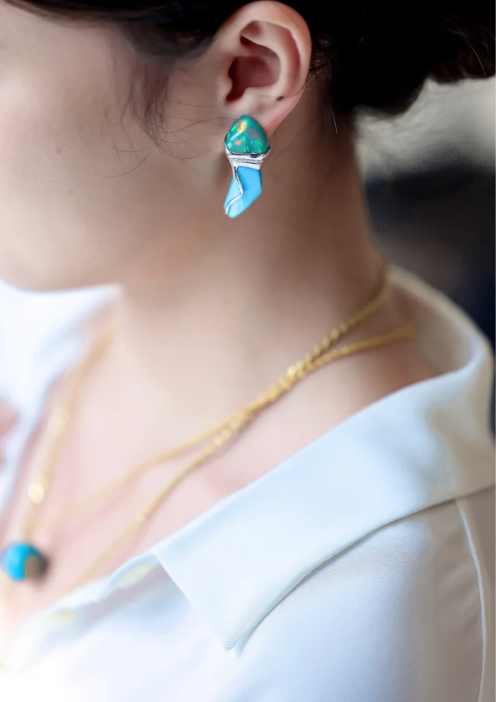 Opal Turquoise A/B Earrings