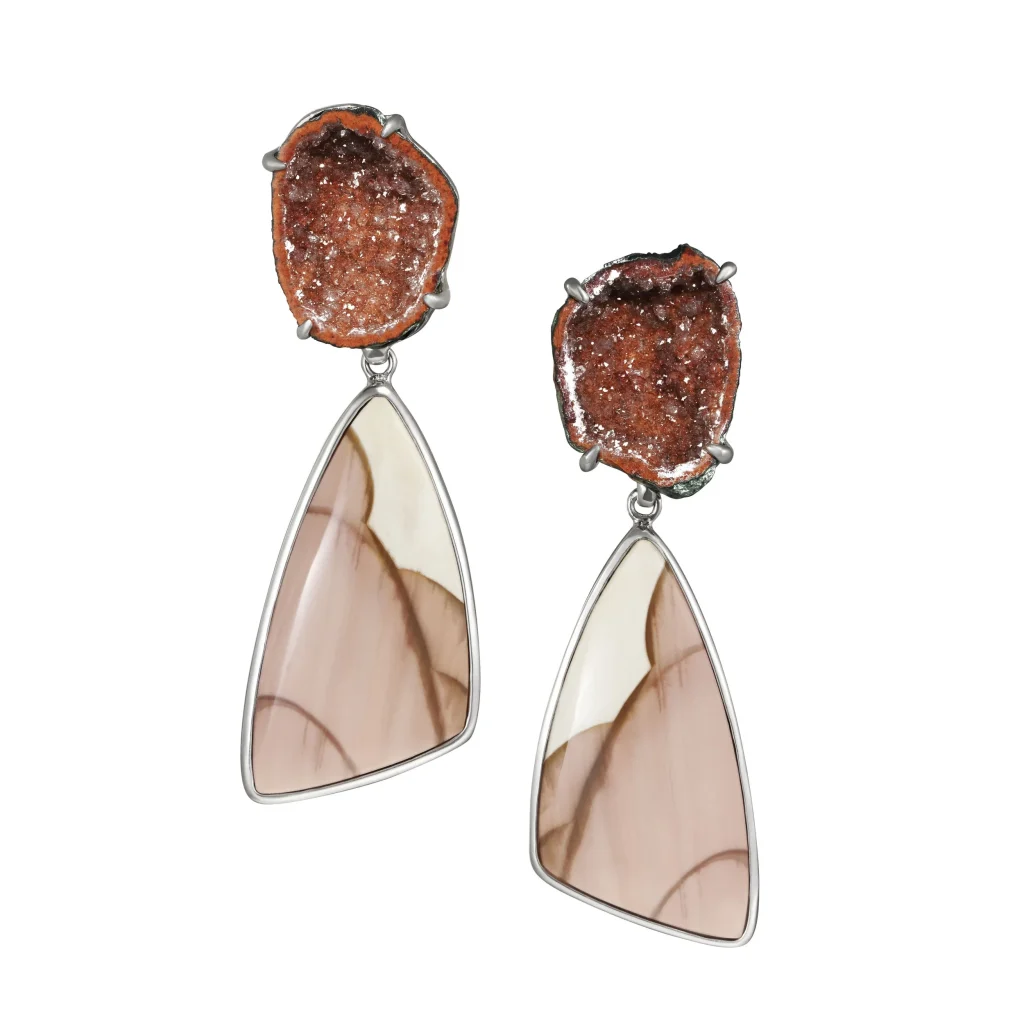 Geode Quartz Earrings