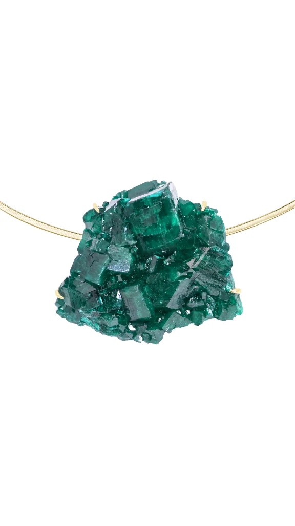 Dioptase Crystals Necklace