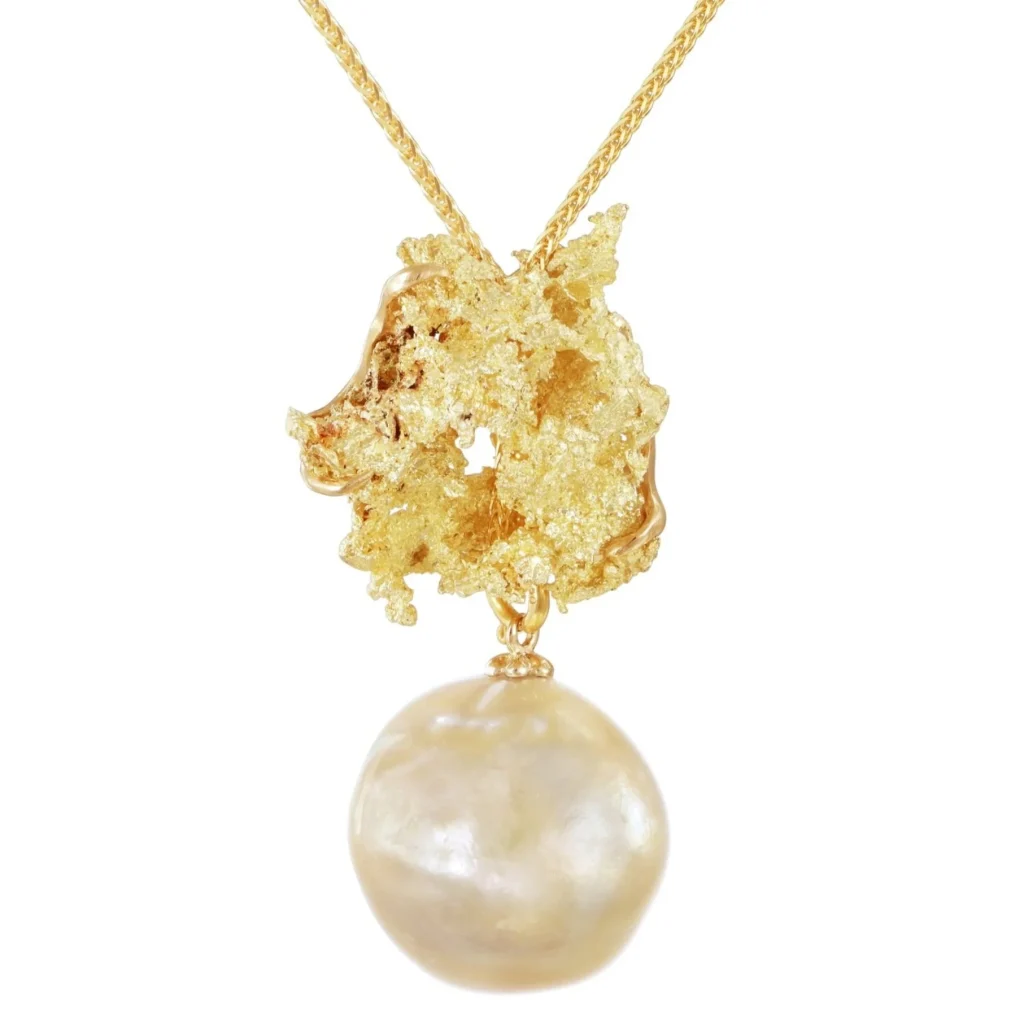 Australian Golden Baroque Pearl Necklace