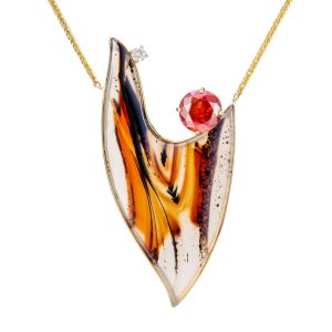 Montana agate and sphalerite Necklace